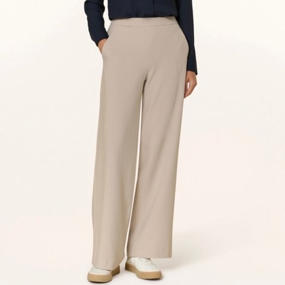 Raffaello Rossi Beige Aisha Pull-On Straight Cropped Pants - 44EU/L-XL 🇮🇹 - Picture 1 of 16